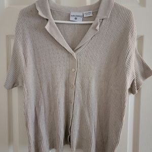 Vintage 90s Sweater Button Up Shirt